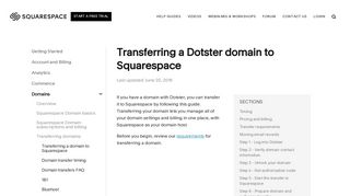 Transferring a Dotster domain to Squarespace – Squarespace Help