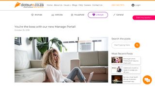 You're the boss with our new Manage Portal! | Dotsure.co.za