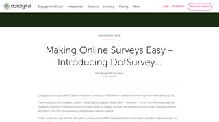 Making Online Surveys Easy – Introducing DotSurvey… | dotdigital blog