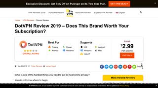 DotVPN Review 2019 - Does This Brand Worth Your Subscription?