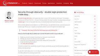 Security through obscurity - double login protection made easy...