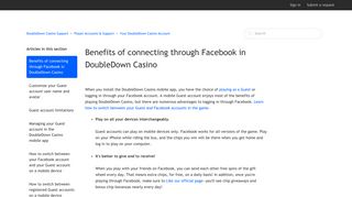 Benefits of connecting through Facebook in DoubleDown Casino ...