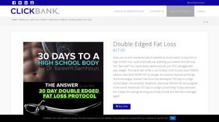 Double Edged Fat Loss - ClickBank