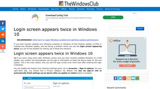 Login screen appears twice in Windows 10 - The Windows Club