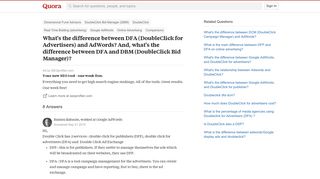 What's the difference between DFA (DoubleClick for Advertisers ...