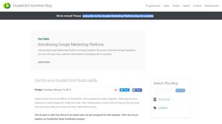 DoubleClick Advertiser Blog: Certify your DoubleClick Studio skills