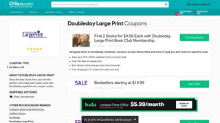 Doubleday Large Print Coupons & Coupon Codes 2019 - Offers.com