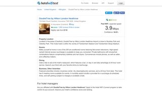 DoubleTree by Hilton London Heathrow - Hotel WiFi Test