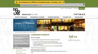 Canadian students - Douglas College