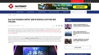 Gutshot Magazine - Kalyan Chakravarthy 2nd in Doupai Cup for HK ...
