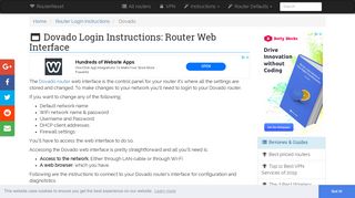 Dovado Login: How to Access the Router Settings | RouterReset