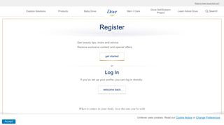 Register or sign in – Dove