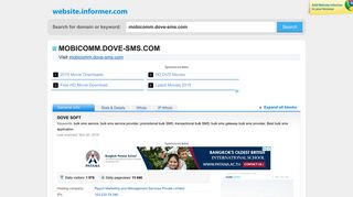 mobicomm.dove-sms.com at Website Informer. DOVE SOFT. Visit ...