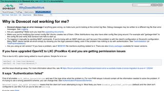 WhyDoesItNotWork - Dovecot Wiki