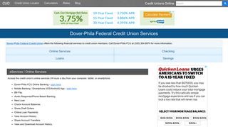 Dover-Phila Federal Credit Union Services: Savings, Checking, Loans