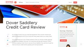 Dover Saddlery Credit Card Review – Giving Assistant