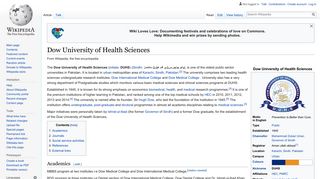 Dow University of Health Sciences - Wikipedia