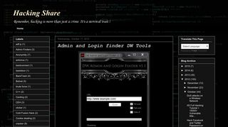 Hacking Share: Admin and Login finder DW Tools