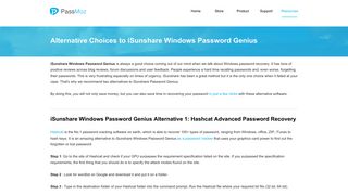 Alternative Choices to iSunshare Windows Password Genius - PassMoz