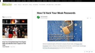 How I'd Hack Your Weak Passwords - Lifehacker