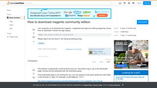 How to download magento community edition - Stack Overflow