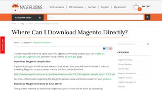 Where can I download Magento directly? - Mage Plugins