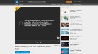 How to download ppt from slideshare without login
