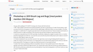 Photoshop cc 2019 Brush Lag and Bugs [most post... | Adobe ...