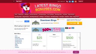Downtown Bingo | $25 No Deposit Bingo Bonus - Latest Bingo Bonuses