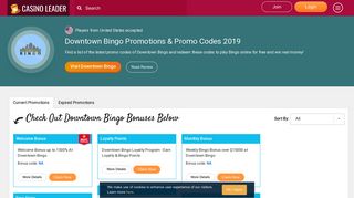 Downtown Bingo Bonus Promo Code & Free Spins January 2019