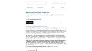 Amion for mobile devices