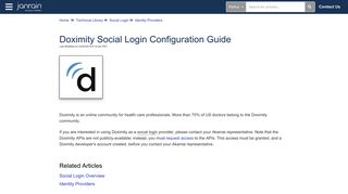 Doximity Social Login Configuration Guide | Akamai Identity Cloud ...