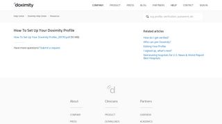 How To Set Up Your Doximity Profile – Help Center