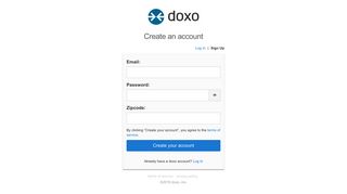 sign up for doxo™ | doxo - Log In