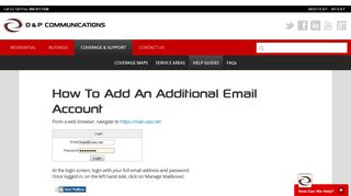 Add Email Account - D&P Communications