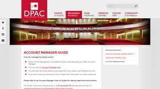 DPAC | Account Manager Guide | DPAC Official Site