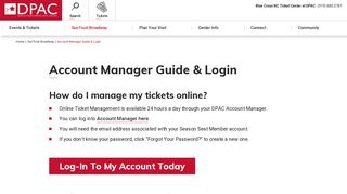 Account Manager Guide & Login | DPAC Official Site