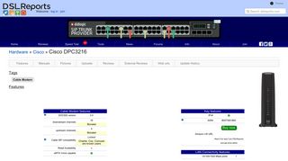 Cisco DPC3216 | DSLReports, ISP Information