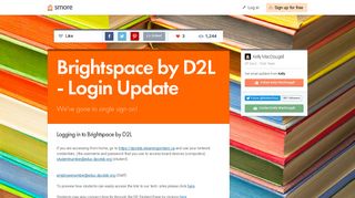 Brightspace by D2L - Login Update | Smore Newsletters for Education