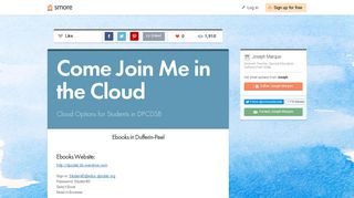 Come Join Me in the Cloud | Smore Newsletters for Education