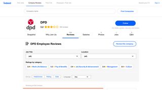 Working at DPD: 497 Reviews | Indeed.com