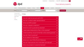 DPD Ireland > Help > FAQ