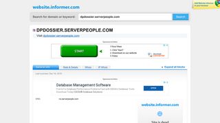 dpdossier.serverpeople.com at Website Informer. Visit Dpdossier ...