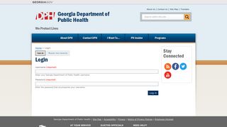 Login | Georgia Department of Public Health