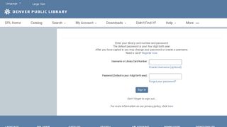 Catalog - Denver Public Library