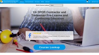 VA DPOR Contractor Pre-License & Continuing Education Courses
