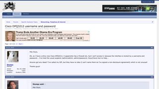 Cisco DPQ3212 username and password | OCAU Forums