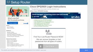 How to Login to the Cisco DPQ3925 - SetupRouter