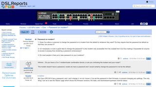 Password on modem? - Cox | DSLReports Forums