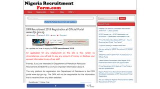 DPR Recruitment Portal 2019 - Are you ready to apply Department of ...